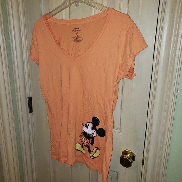 Walt Disney Parks Misses sz XL Mickey Mouse Shirt Beaded Graphic Tee Shirt - Picture 3 of 4